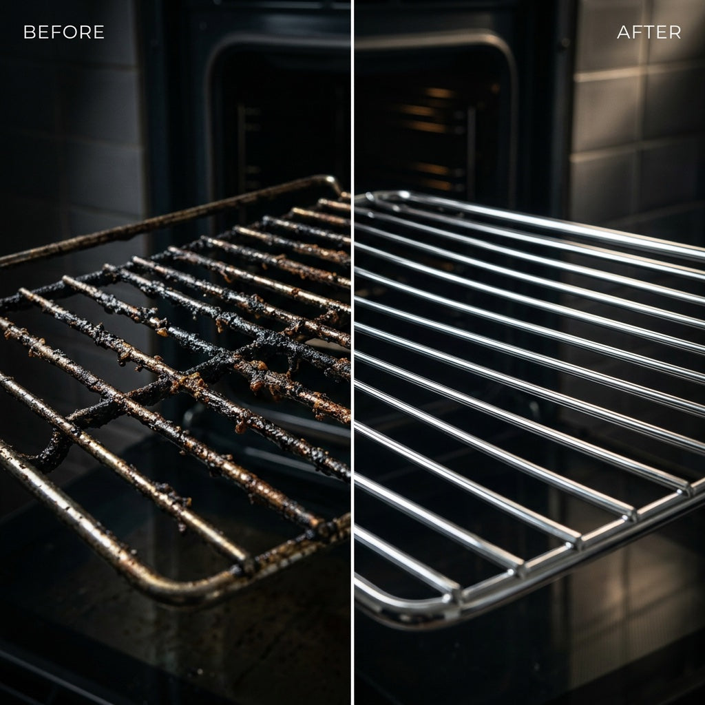 Oven rack — no scrubbing