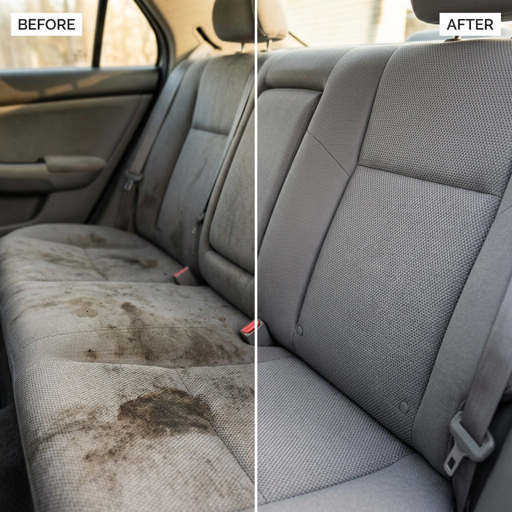 Car seat — stains lifted